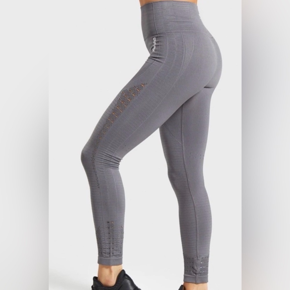 Gymshark Energy seamless grey leggings, small